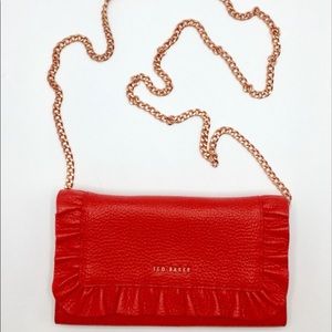 Ted Baker Ruffle Clutch With Shoulder Strap